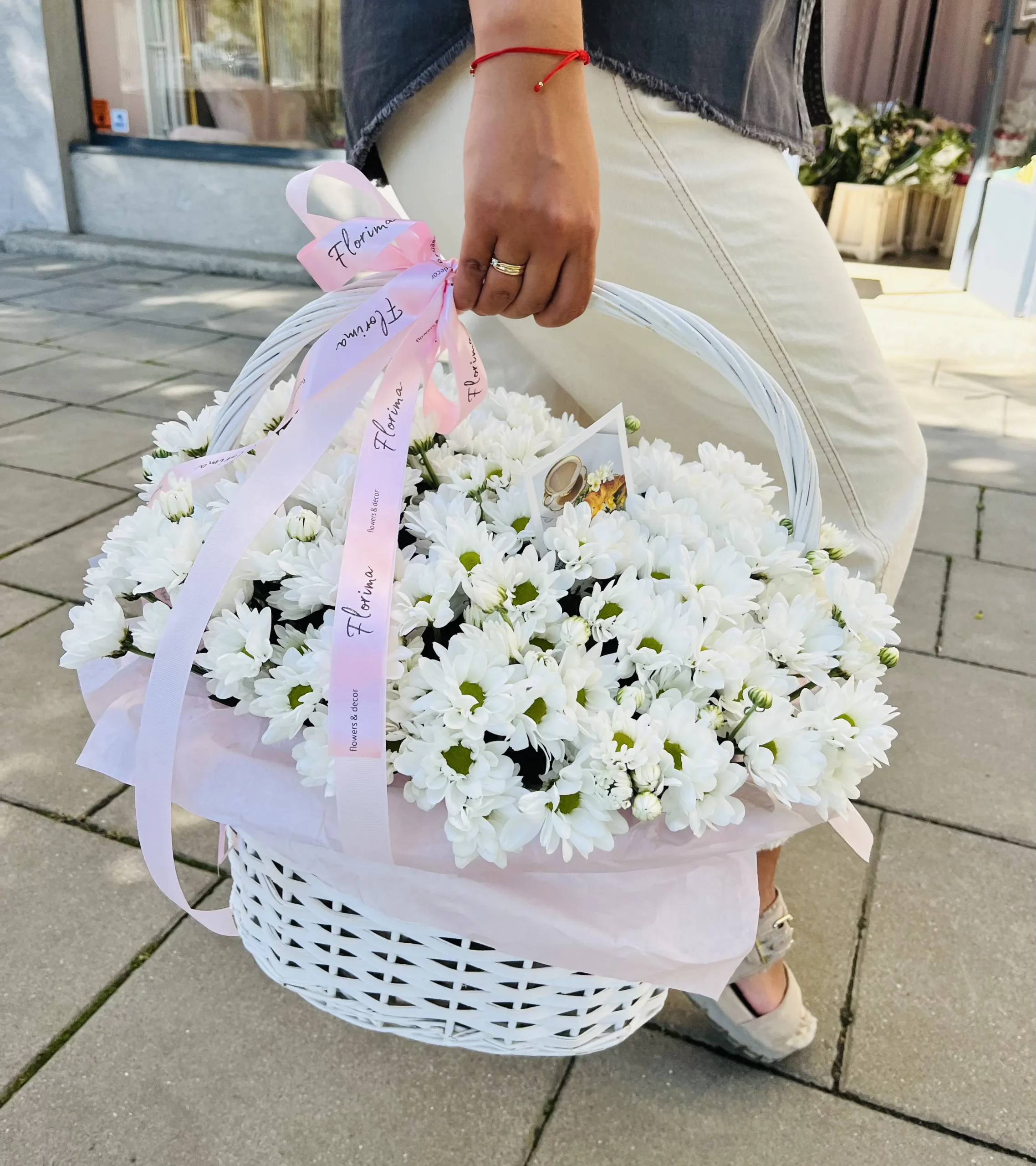 Kosz “Chryzantema white”