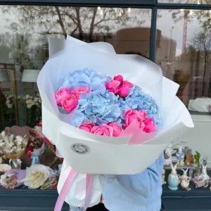 "Hydrangea and silva" bouquet