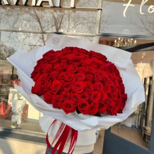 Букет 101 красная эквадорская роза