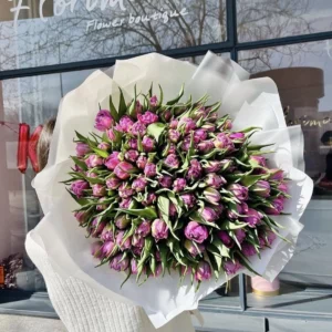 Bouquet of Purple Tulips