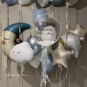 Букет из воздушных шаров #61 Приветствуем малыша дома