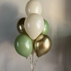 Букет из воздушных шаров #68 зеленый и золотой