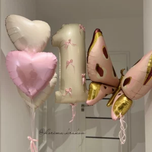 Набор воздушных шаров #78 сердечки и бабочки