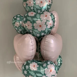 Bouquet of #89 balloons made of foil hearts