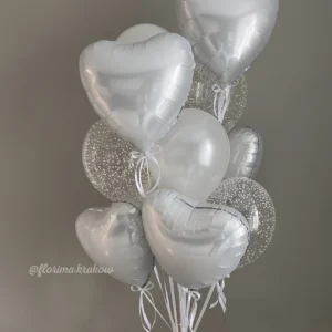 Букет из воздушных шаров #88 сердечки и конфетти