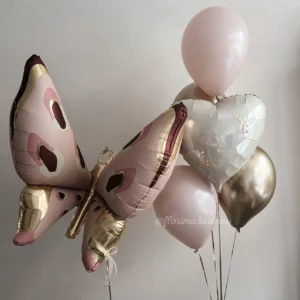 Набор воздушных шаров #120 Воздушный шар «Бабочка» и букет воздушных шаров