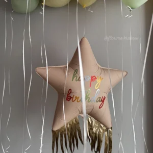 Набор воздушных шаров #207 со звездой "С днем рождения"