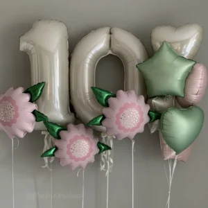 Набор воздушных шаров #133 цифры и цветы