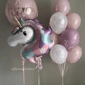 Balloon set #144 Unicorn and Bubble balloon with inscription