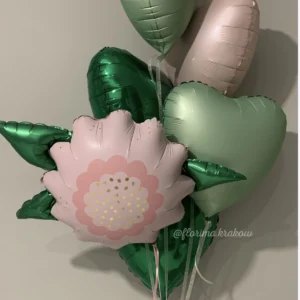 Букет из воздушных шаров #145 цветы и сердца