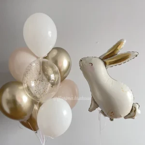 Набор воздушных шаров #164 Шарик в виде кролика и букет из воздушных шаров