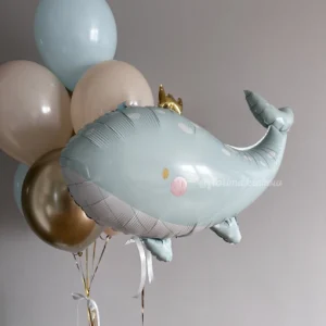 Набор воздушных шаров #172: воздушный шар «Кит» и букет воздушных шаров