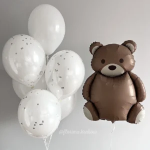 Набор воздушных шаров #181 Воздушный шар в виде плюшевого мишки и букет воздушных шаров