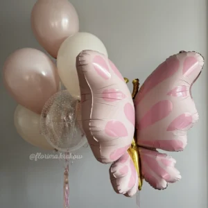 Набор воздушных шаров #183 Воздушный шар «Бабочка» и букет воздушных шаров
