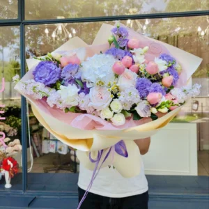 a wonderful bouquet of flowers for a birthday as a gift