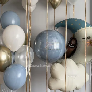 Набор воздушных шаров #253 для встречи малыша с помощью мыльных пузырей.