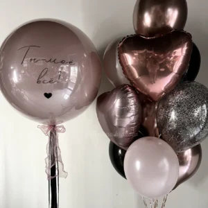 #267 Набор коричневых воздушных шаров-пузырей