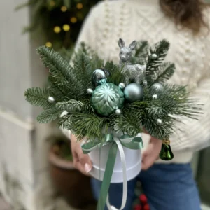 Green Christmas decoration #28 with a deer