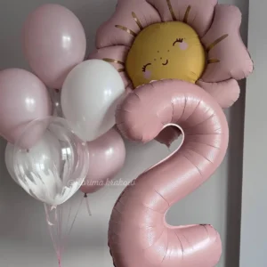 Набор воздушных шаров #316 для второго дня рождения девочки.