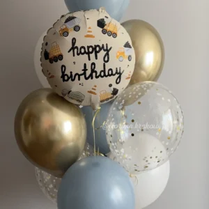Букет из воздушных шаров #303 с шаром «С днем рождения».