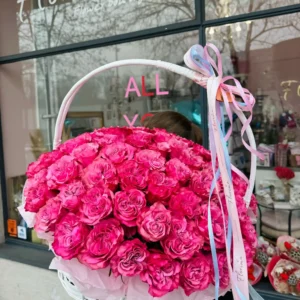 Корзина #17 Пион Роза Кантри Блюз