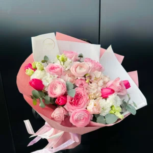 Букет #88: гортензия, тюльпан, лютик